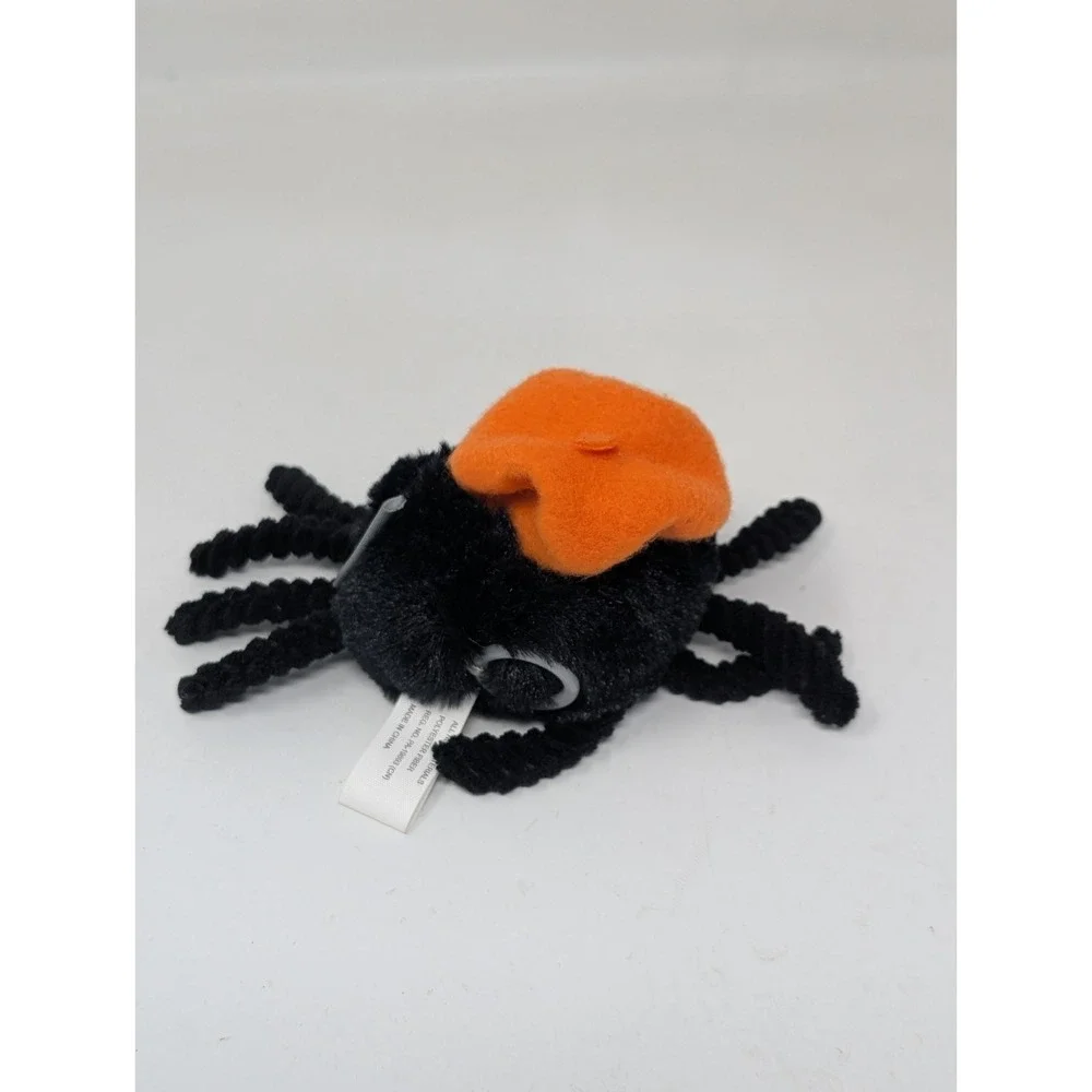 Hallmark Halloween Zip-a-Long Spider Plush Toy Orange French Beret‎  Cute VTG